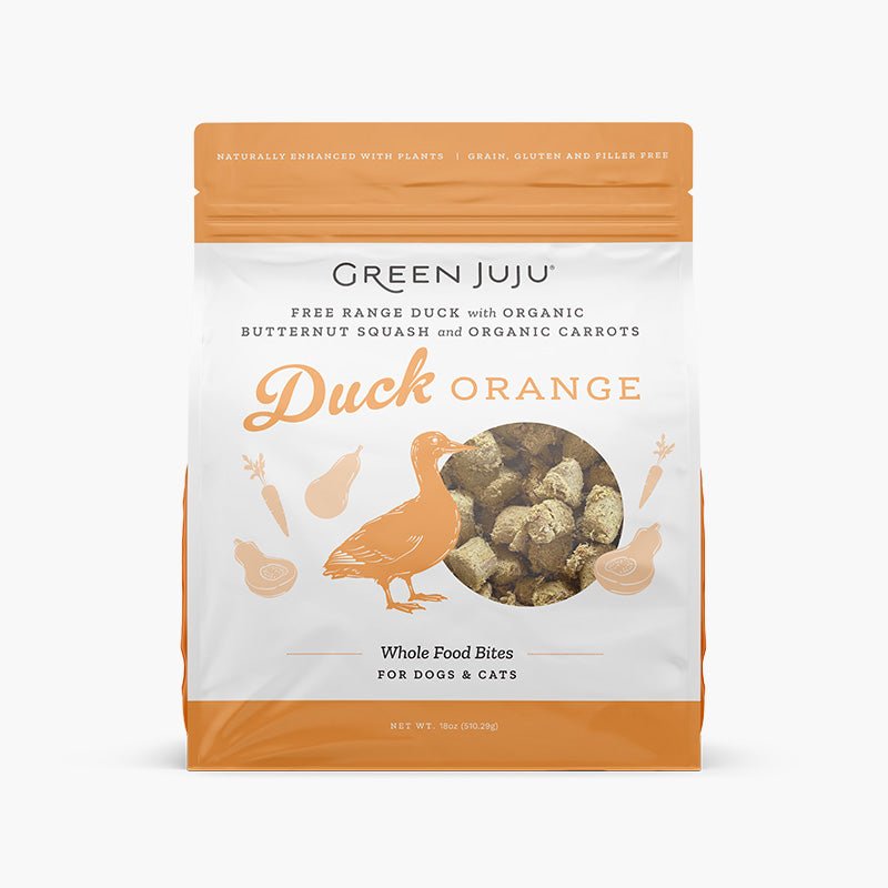 Green Juju Duck Orange Freeze Dried Whole Food Bites - CreatureLand