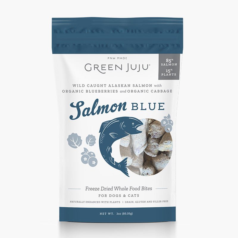 Green Juju Salmon Blue Freeze Dried Whole Food Bites - CreatureLand