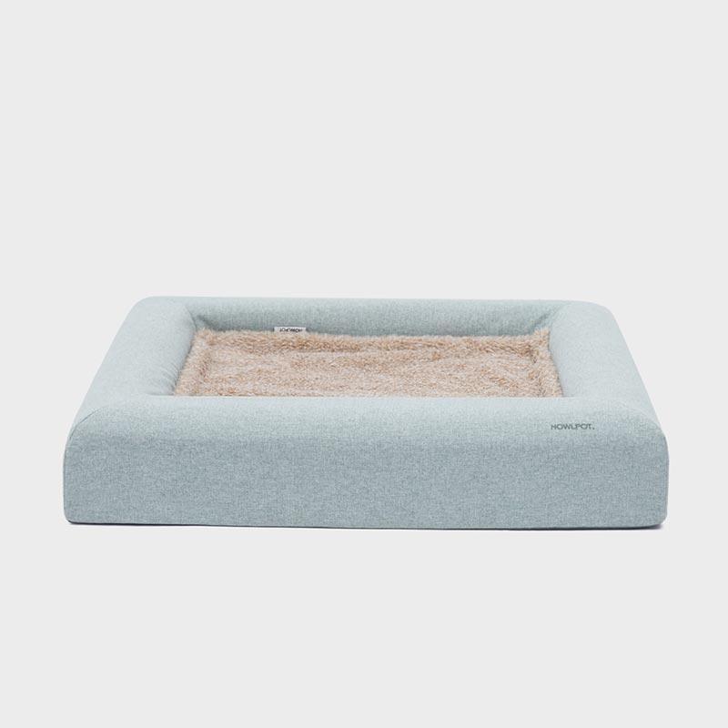 Howlpot Memory Foam Pet Bed - Cotton Blue - CreatureLand
