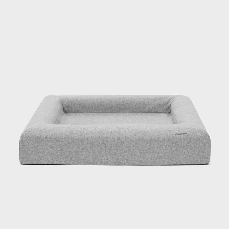 Howlpot Memory Foam Pet Bed - Cozy Grey - CreatureLand