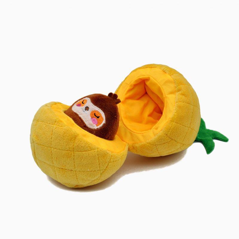 HugSmart Fruity Critterz – Pineapple Dog Toy - CreatureLand