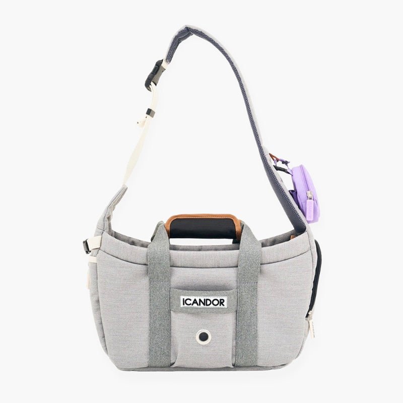 iCandor Peek-a-boo Pet Carrier - Lush Grey (2 Sizes) - CreatureLand