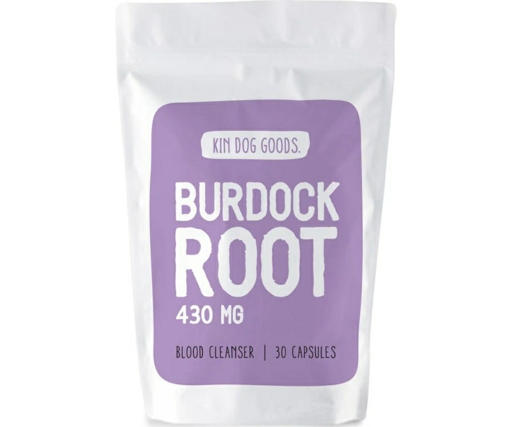 Kin Dog Goods Burdock Root Dog Supplement (30 caps) - CreatureLand