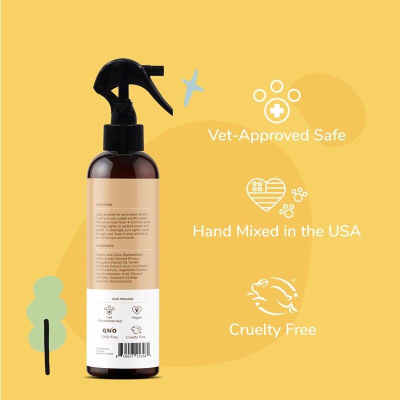 Kin+Kind Almond + Vanilla Coat Spray For Dog Smells - 354ml - CreatureLand