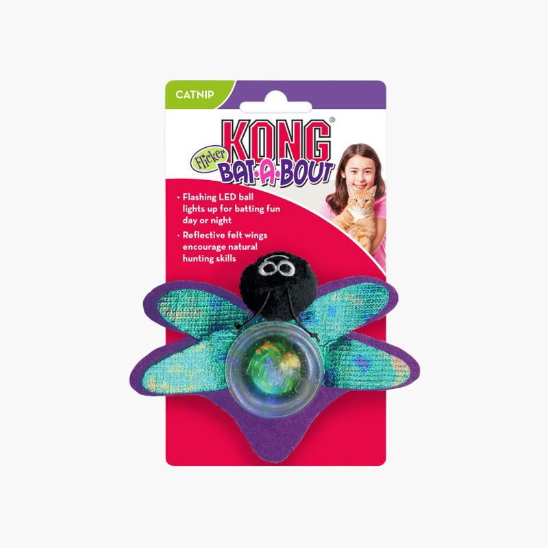 KONG® Bat-A-Bout Flicker Firefly Cat Toy (Assorted) - CreatureLand