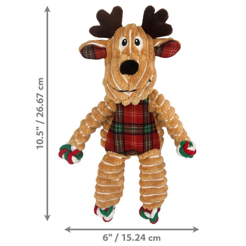 KONG® Holiday – Floppy Knots Reindeer Dog Toy - CreatureLand