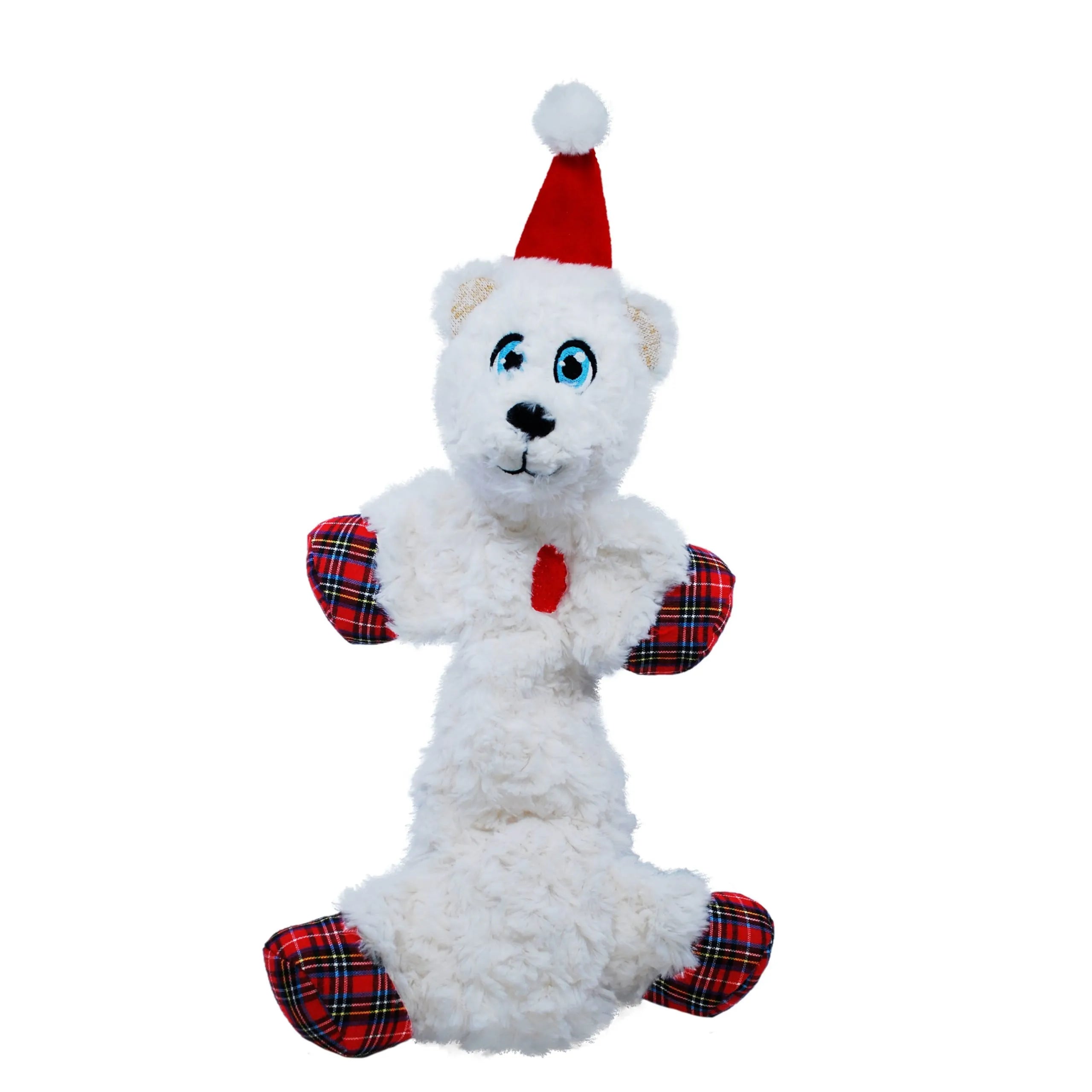 KONG® Holiday – Low Stuff Flopzie Polar Bear Dog Toy - CreatureLand