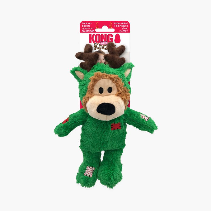 KONG® Holiday Wild Knots Bears Dog Toy (Assorted Colours) - CreatureLand