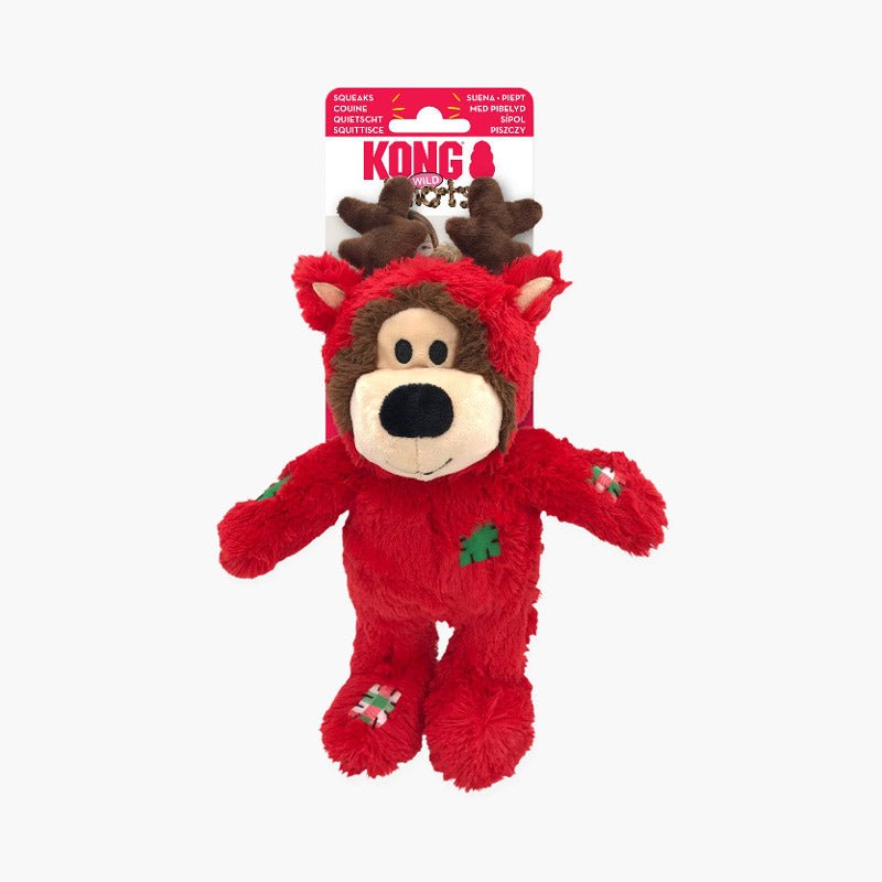 KONG® Holiday Wild Knots Bears Dog Toy (Assorted Colours) - CreatureLand