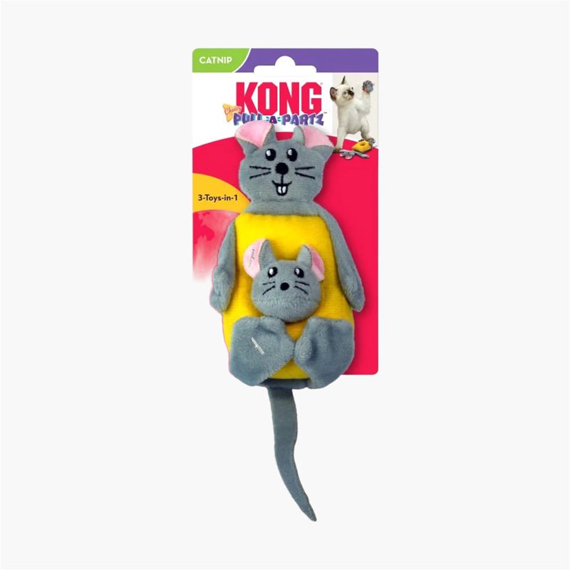 KONG® Pull-A-Partz | Cheezy Catnip Toy - CreatureLand