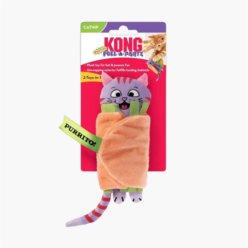 KONG® Pull-A-Partz | Purrito Catnip Toy - CreatureLand