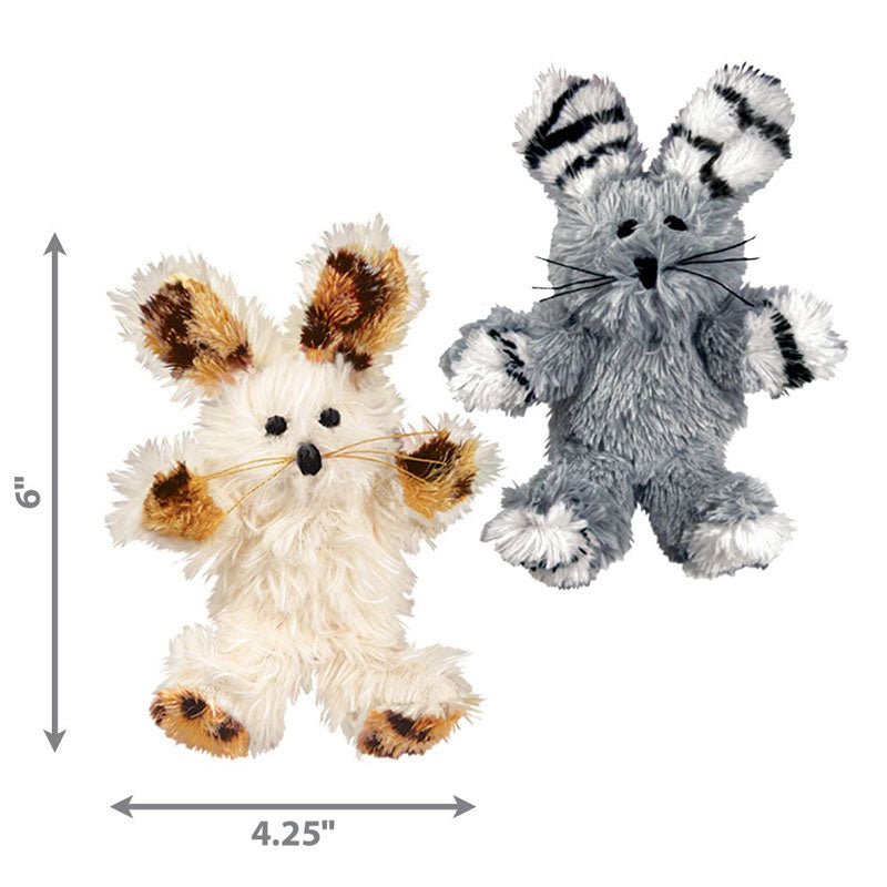 KONG® Softies Fuzzy Bunny Catnip Plush Toy (Assorted) - CreatureLand