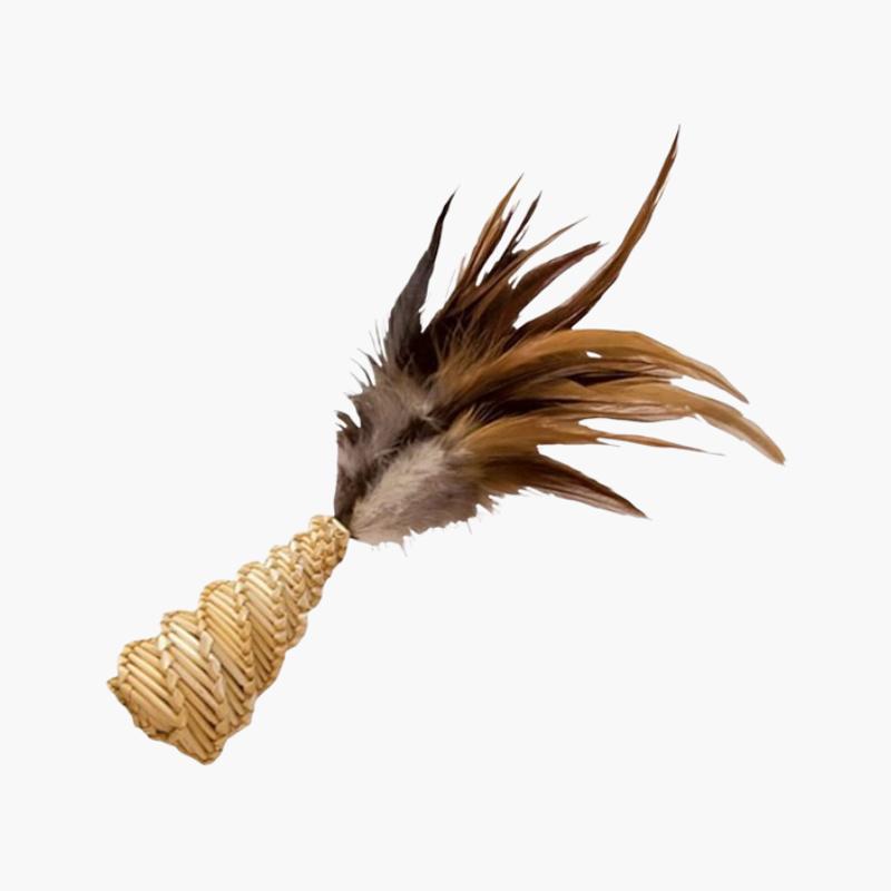 KONG® Straw Cone with Feathers Catnip Toy - CreatureLand