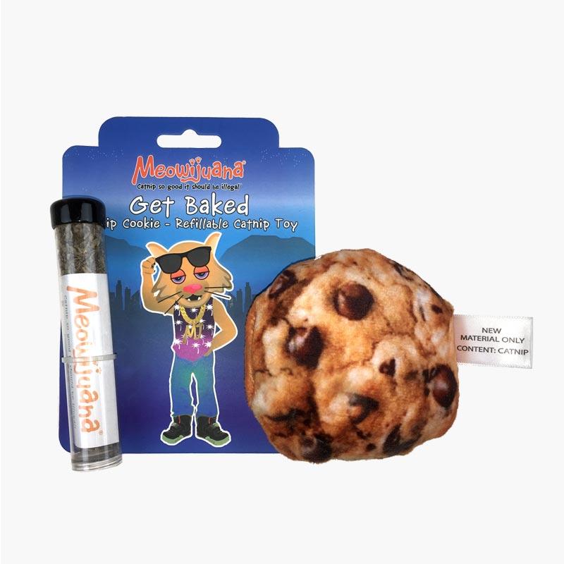 Meowijuana Get Baked Cookie Refillable Catnip Toy - CreatureLand