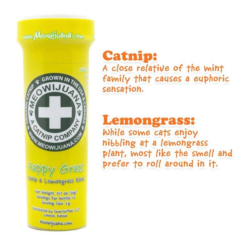 Meowijuana Happy Grass - Catnip and Lemongrass Blend (26g) - CreatureLand