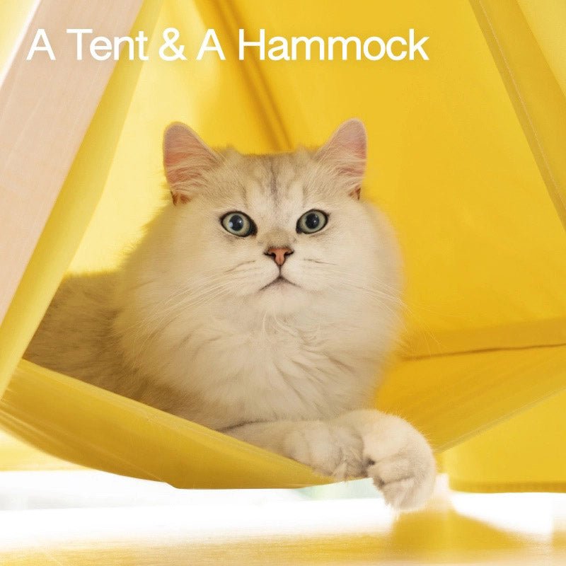 Mewoofun Teepee Pet Tent with Hammock (2 Colours) - CreatureLand