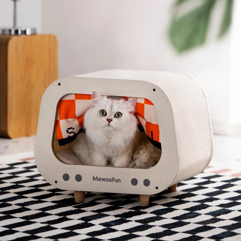 Mewoofun TV Cat Nest with Scratcher - CreatureLand