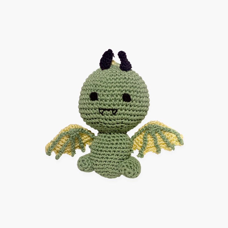 Mirage Pet Drogo the Dragon Knit Knacks Organic Cotton Dog Toy - CreatureLand