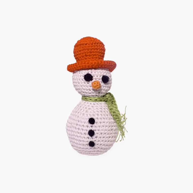 Mirage Pet Frost The Snowman Knit Knacks Organic Cotton Dog Toy - CreatureLand