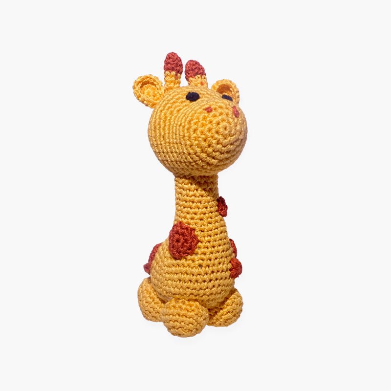 Mirage Pet Louie Longneck the Giraffe Knit Knacks Organic Cotton Dog Toy - CreatureLand