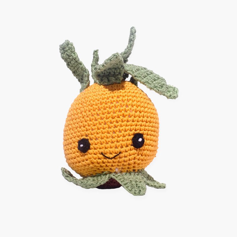 Mirage Pet Paulie the Pineapple Knit Knacks Organic Cotton Dog Toy - CreatureLand