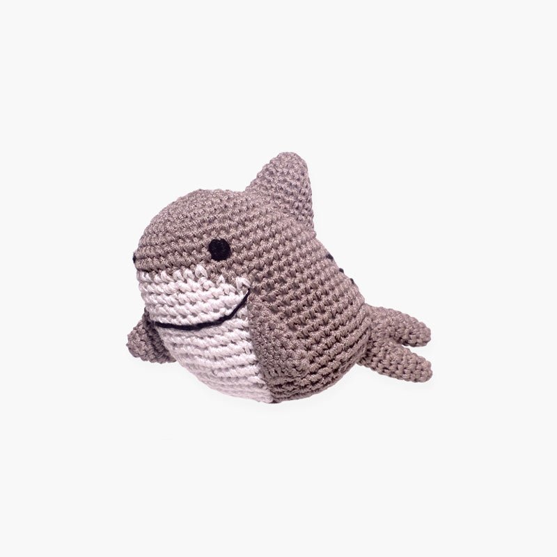 Mirage Pet Shark Knit Knacks Organic Cotton Dog Toy - CreatureLand