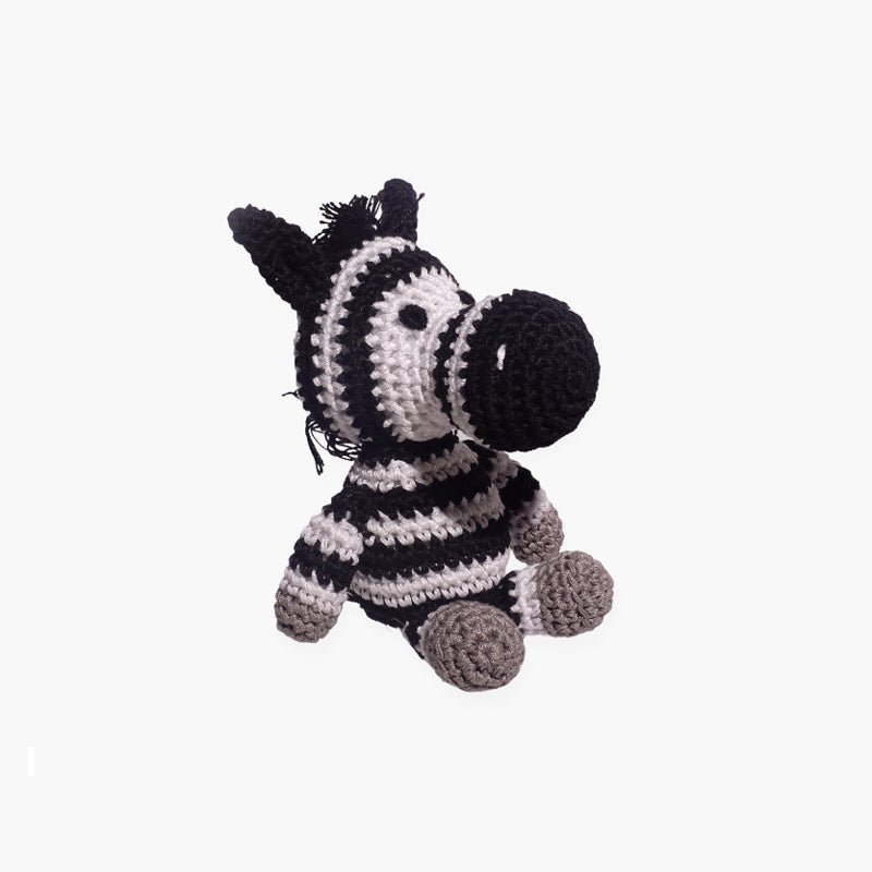 Mirage Pet Zsa Zsa the Zebra Knit Knacks Organic Cotton Dog Toy - CreatureLand