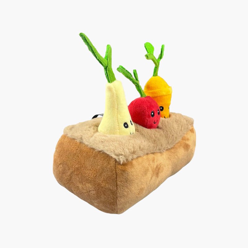 NANDOG™ Super Soft Luxe Plush Squeaker Toy | Interactive Hiding Vegetables - CreatureLand