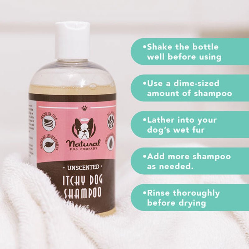 Natural Dog Company Unscented Itchy Dog Shampoo - 12oz - CreatureLand