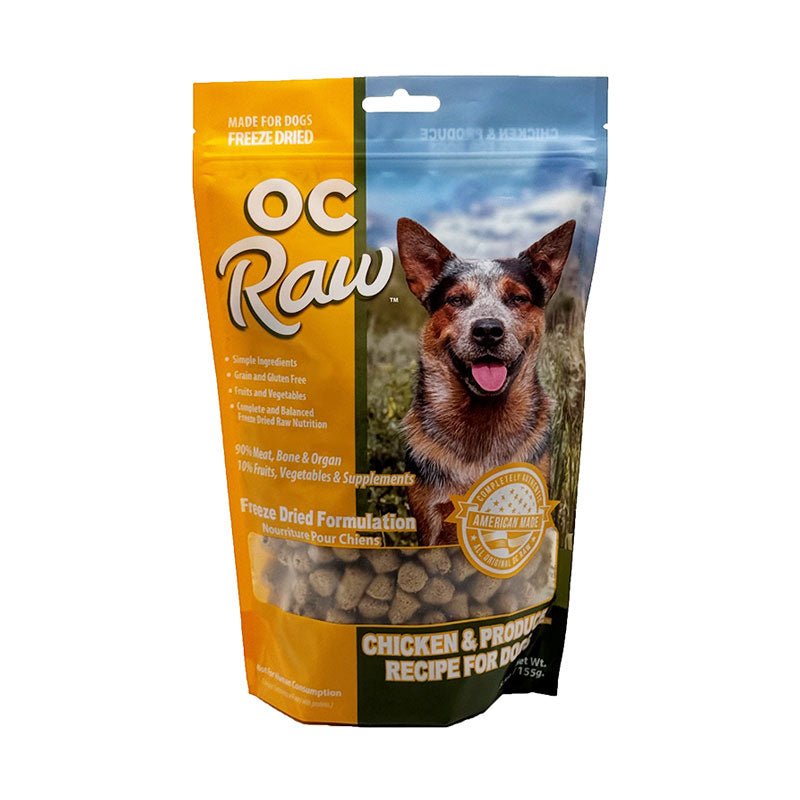 OC Raw Freeze Dried Meaty Rox Dog Food | Chicken & Produce (5.5oz) - CreatureLand