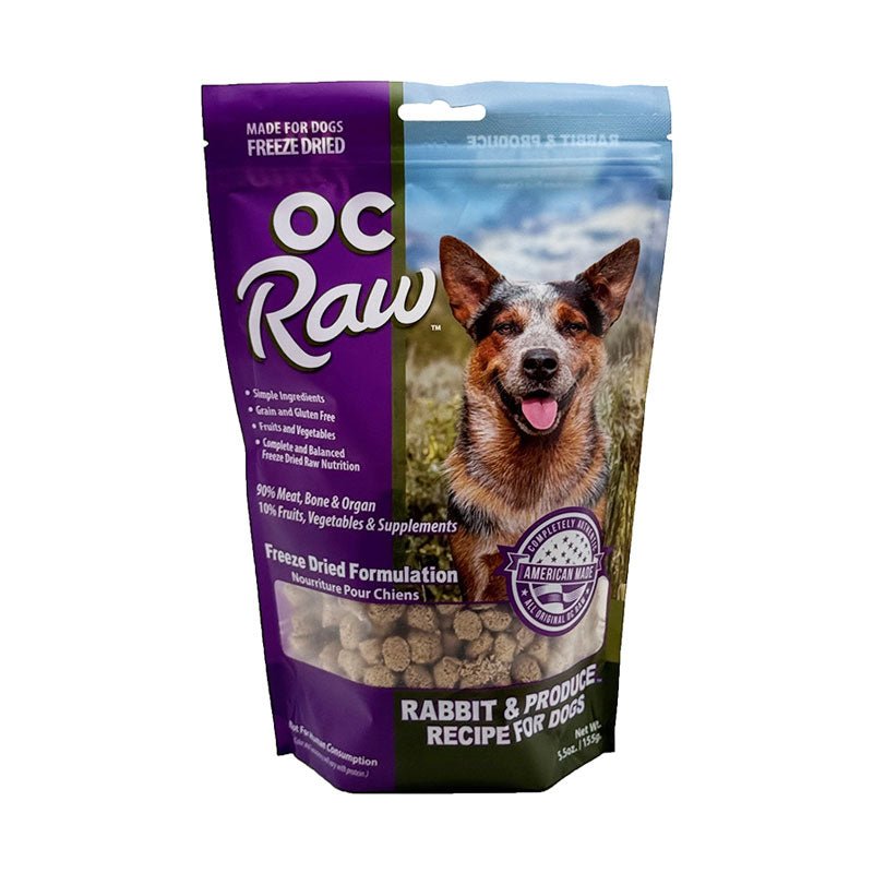 OC Raw Freeze Dried Meaty Rox Dog Food | Rabbit & Produce (5.5oz) - CreatureLand