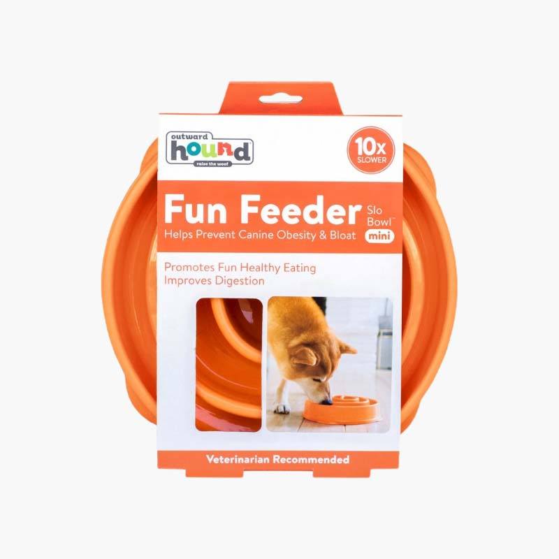 Outward Hound Fun Feeder Interactive Dog Feeder Blue Slo Bowl