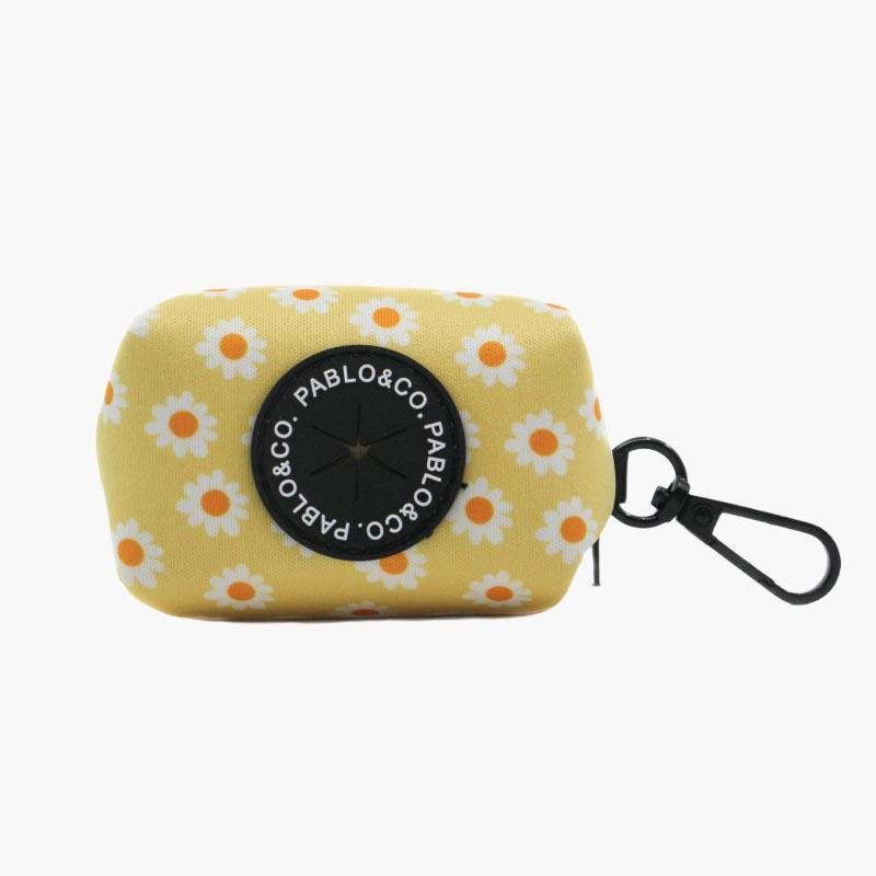 PABLO & Co. Poop Bag Carrier - Yellow Daisy - CreatureLand