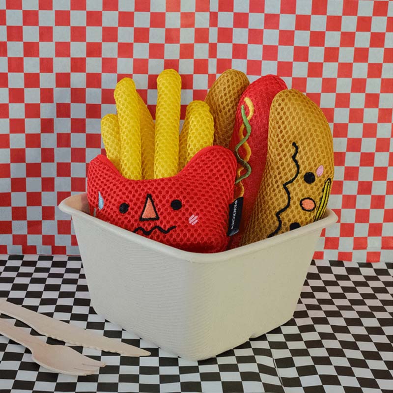 Pawzcity La Fiesta - Awkward French Fries Nose Work Dog Toy - CreatureLand