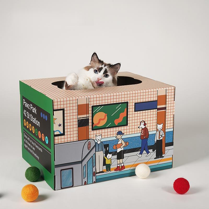 Pawzcity Subway Box Cat Scratcher - CreatureLand