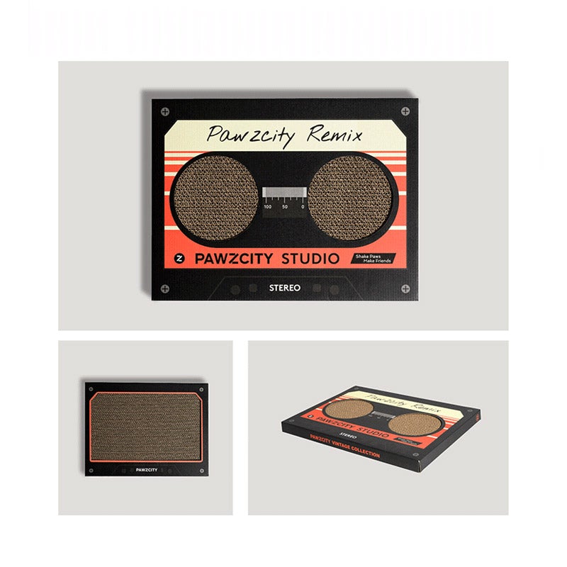 Pawzcity Vintage Cassette Cat Scratcher (4 Colours) - CreatureLand