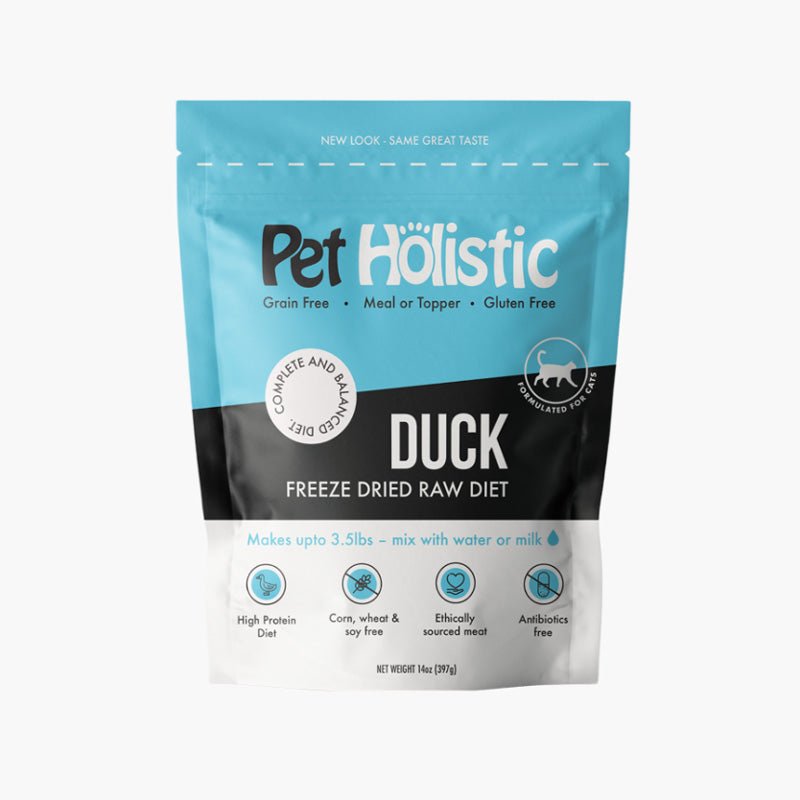 Pet Holistic Freeze Dried Raw Cat Food - Duck (14oz) - CreatureLand