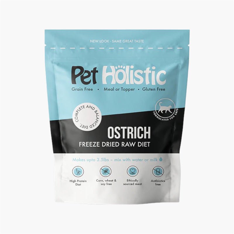 Pet Holistic Freeze Dried Raw Cat Food - Ostrich (7oz) - CreatureLand