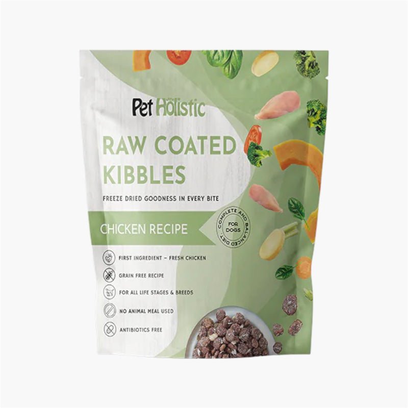 Pet Holistic Grain-Free Raw Coated Kibbles for Dogs | Chicken (2kg) - CreatureLand