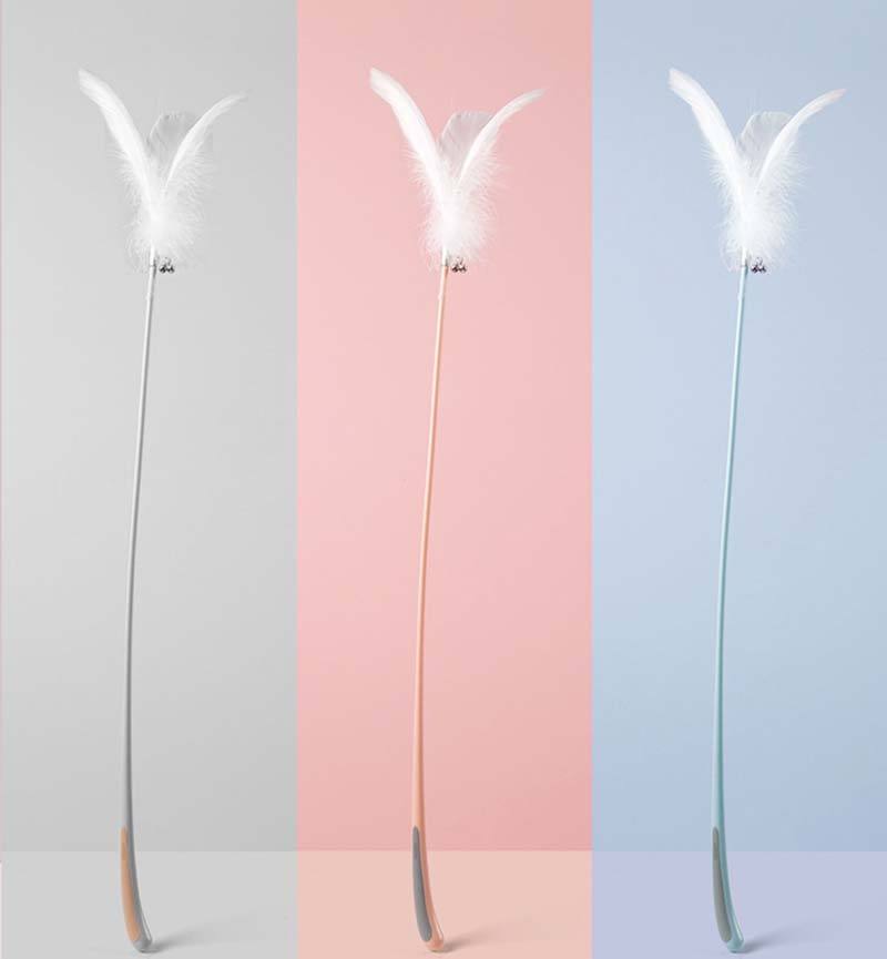 Petshy Feather Wand Cat Teaser (3 colours) - CreatureLand