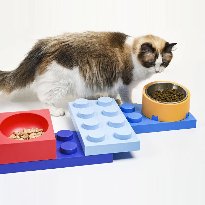 PPKP Building Blocks Pet Feeders | Stainless Bowls and Trays (Customisable) - CreatureLand