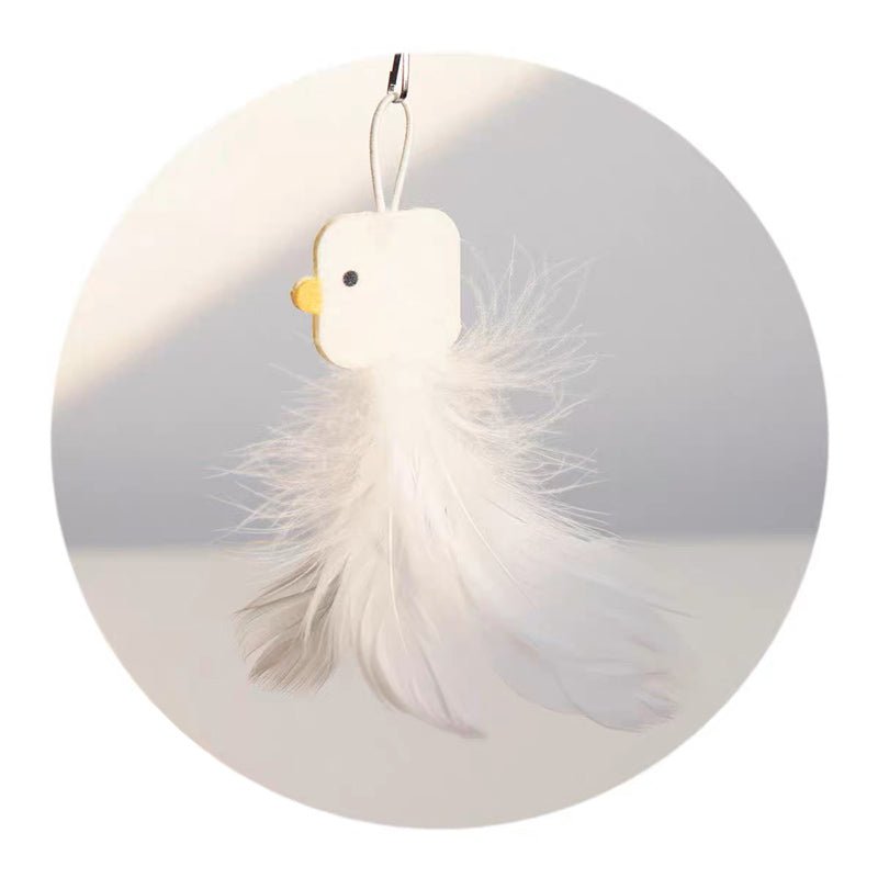 Purroom Little Chick Feather Teaser Rod - CreatureLand
