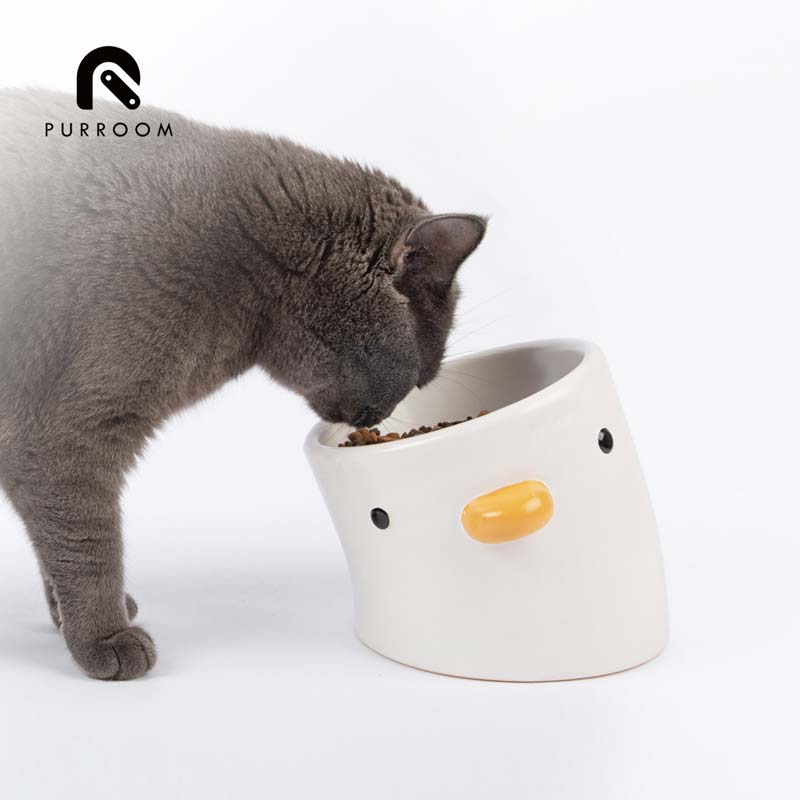 Purroom [ Pre-Order ] Little Chick Ceramic Pet Food Bowl (2 Sizes) - CreatureLand