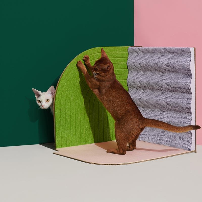 Purrre 3-Dimensional Cat Scratcher (2 Colours) - CreatureLand
