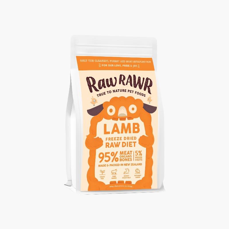 Raw Rawr 10% OFF: Freeze Dried Raw Diet - Lamb (2 Sizes) - CreatureLand
