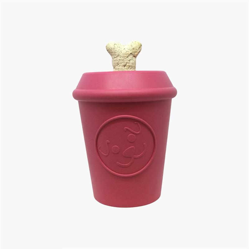 Sodapup Coffee Cup Rubber Chew Toy & Treat Dispenser - CreatureLand