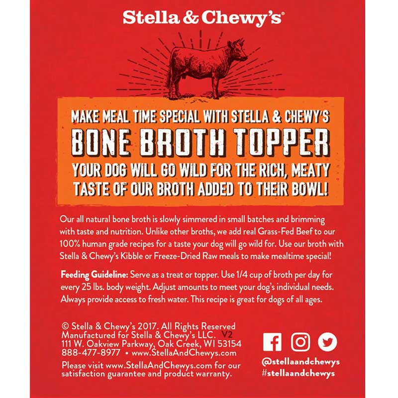 Stella & Chewy's Broth Topper | Grass-Fed Beef (11 fl oz) - CreatureLand