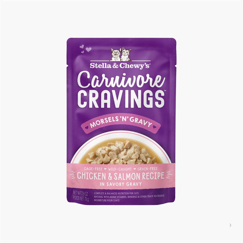 Stella & Chewy's Carnivore Cravings Morsels'N'Gravy - Chicken & Salmon Cat Pouch (2.8oz) - CreatureLand