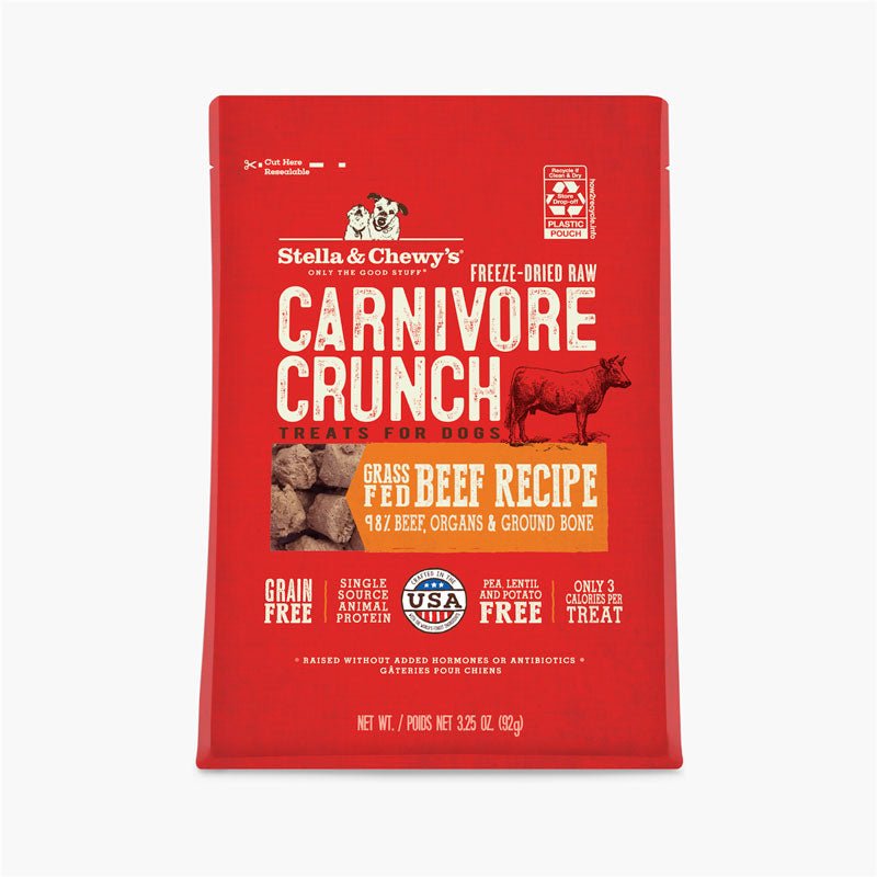Stella & Chewy's Carnivore Crunch | Beef Freeze-Dried Raw Dog Treats (3.25oz) - CreatureLand