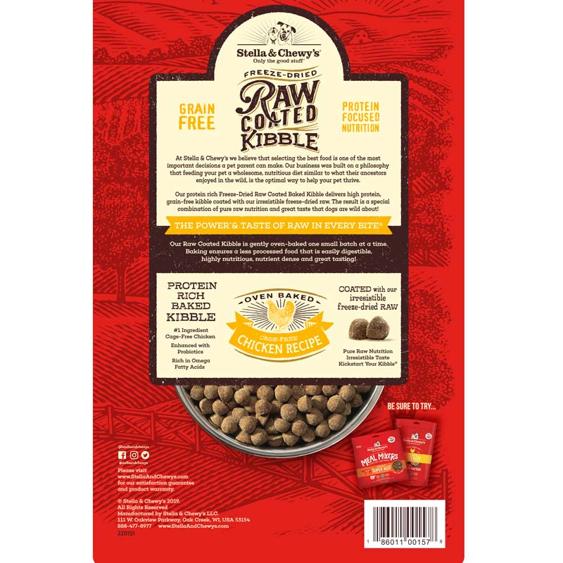 Stella & Chewy's Freeze-Dried Raw Coated Kibble | Cage-Free Chicken (2 Sizes) - CreatureLand